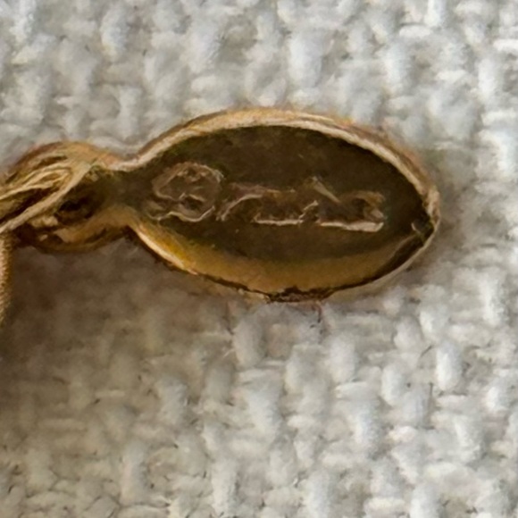 Bruna the label 18k GP rolo style bracelet with reticulated puffed heart - Picture 7 of 8